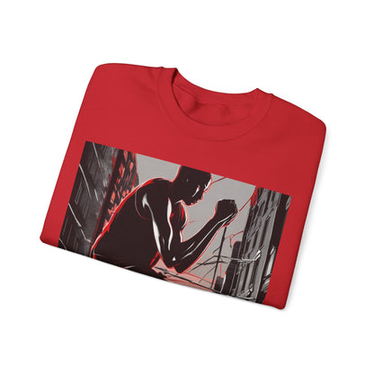 boostlete-am-crew-scene-runner-high-retro-0268 — Unisex Heavy Blend Crewneck Sweatshirt (Gildan)