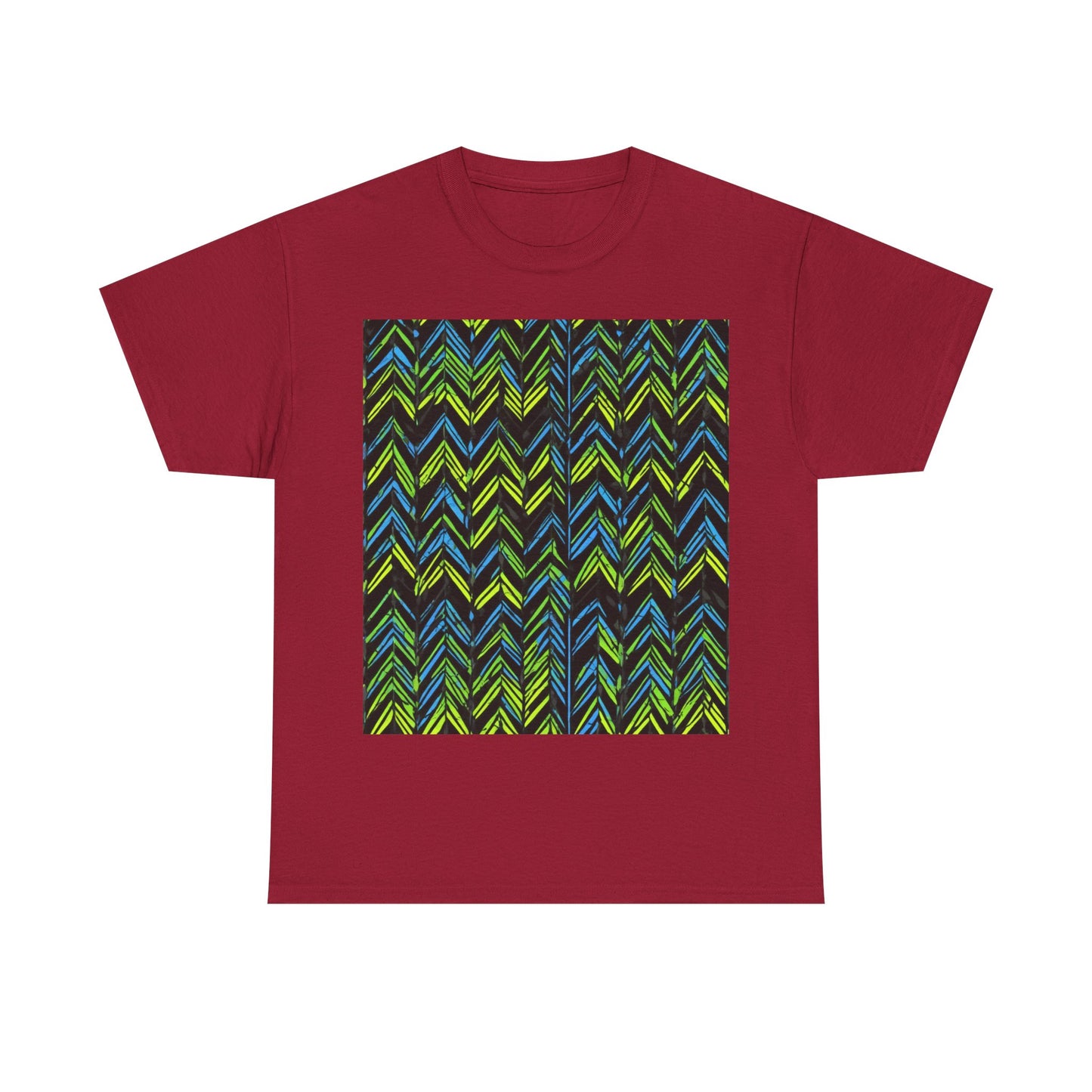 boostlete-mile-by-mile-pattern-chevron-monoline-0051 — Unisex Heavy Cotton Tee (Gildan 5000)