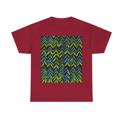 boostlete-mile-by-mile-pattern-chevron-monoline-0051 — Unisex Heavy Cotton Tee (Gildan 5000)
