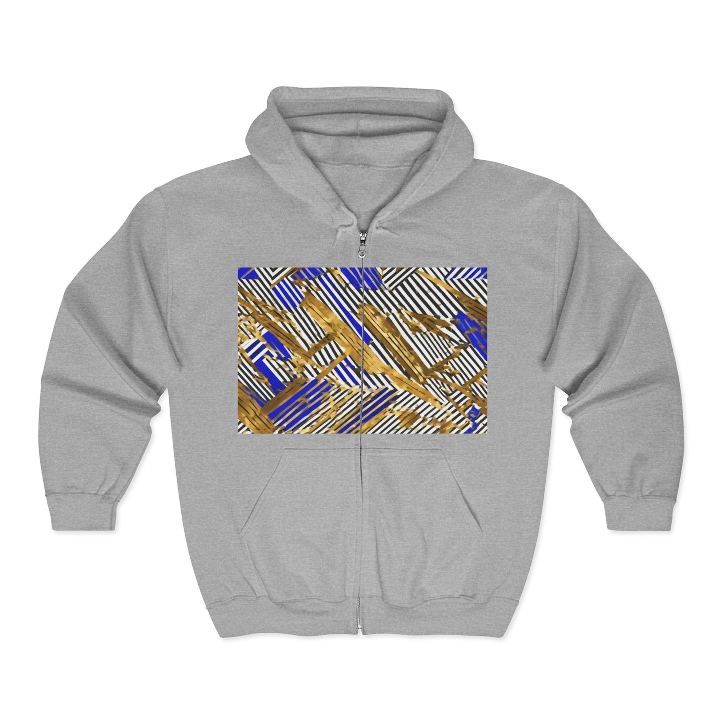 boostlete-boost-mode-pattern-diagonal-monoline-0015 — Unisex Heavy Blend Full-Zip Hooded Sweatshirt