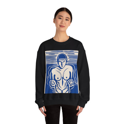 boostlete-boost-mode-icon-swimmer-motion-vector-0062 — Unisex Heavy Blend Crewneck Sweatshirt (Gildan)