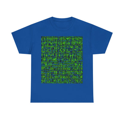 boostlete-mile-by-mile-pattern-plate-number-blueprint-0147 — Unisex Heavy Cotton Tee (Gildan 5000)