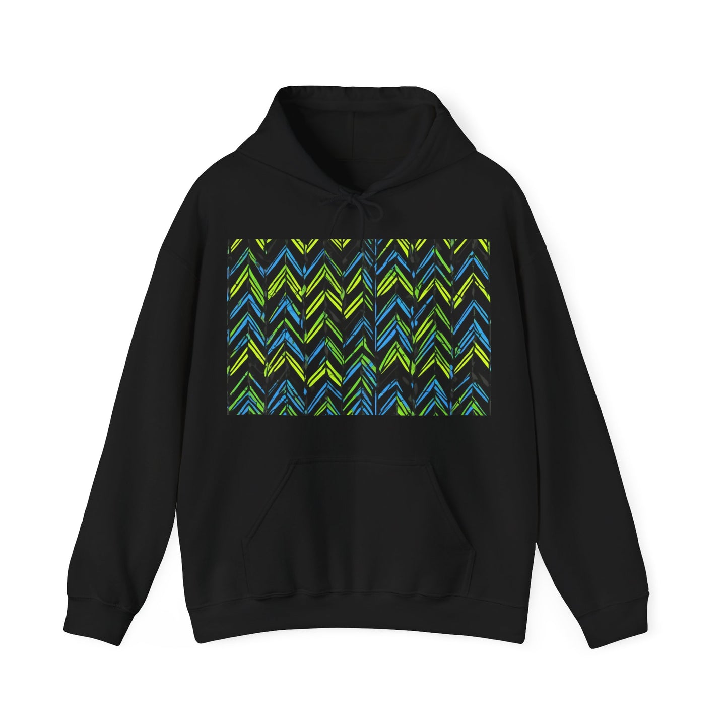 boostlete-mile-by-mile-pattern-chevron-monoline-0051 — Unisex Heavy Blend Hooded Sweatshirt (Gildan)