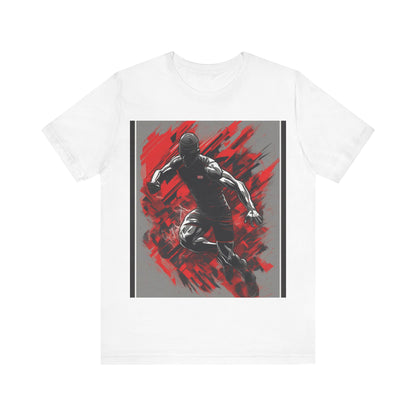 boostlete-field-day-scene-sprinter-glitch-badge-0284 — Unisex Jersey Short Sleeve (B+C 3001)