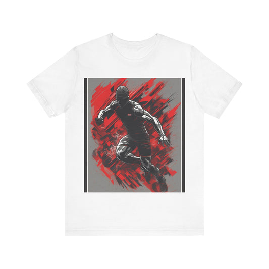 boostlete-field-day-scene-sprinter-glitch-badge-0284 — Unisex Jersey Short Sleeve (B+C 3001)