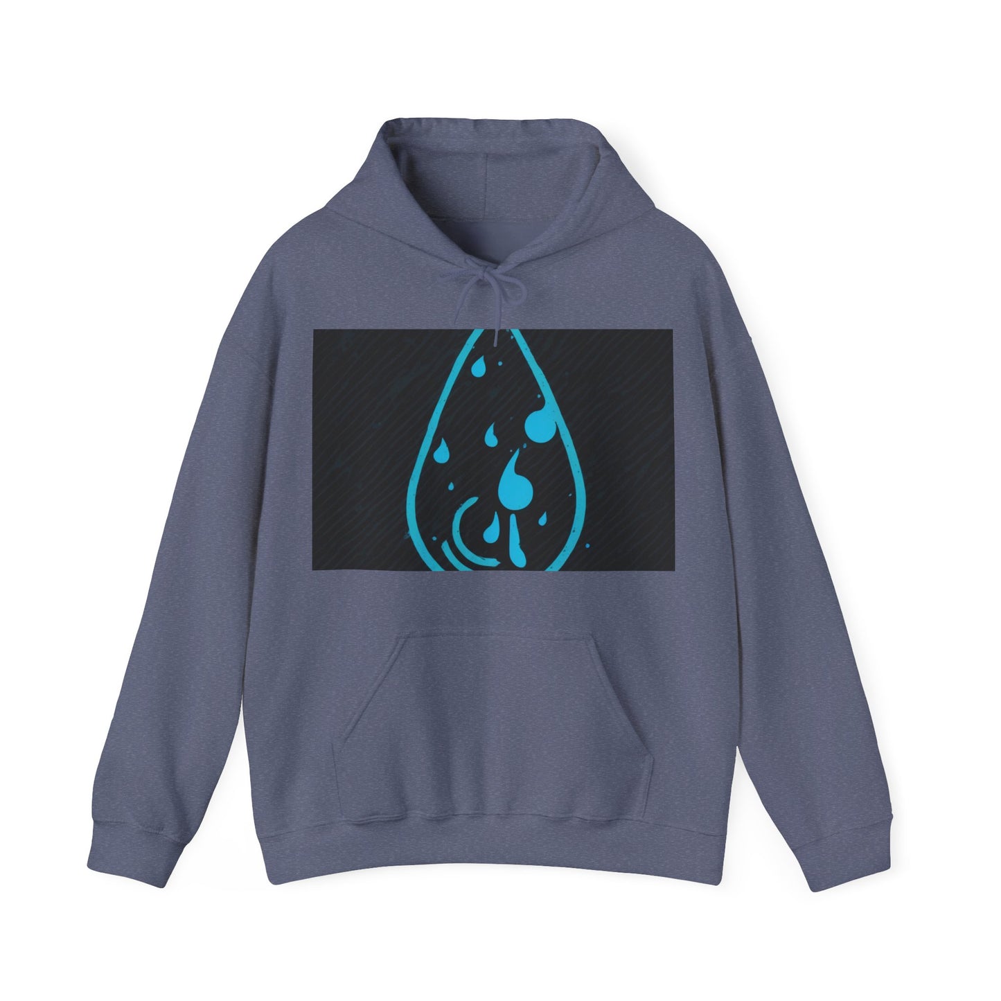boostlete-iron-intent-icon-water-grainy-vector-0762 — Unisex Heavy Blend Hoodie (G18500)