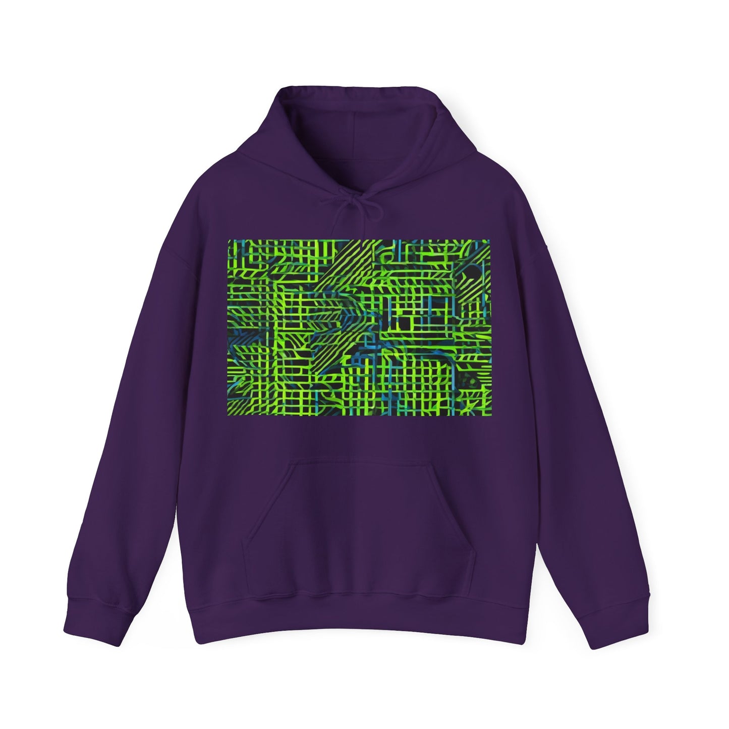 boostlete-quiet-power-pattern-stair-steps-industrial-0751 — Unisex Heavy Blend Hoodie (G18500)