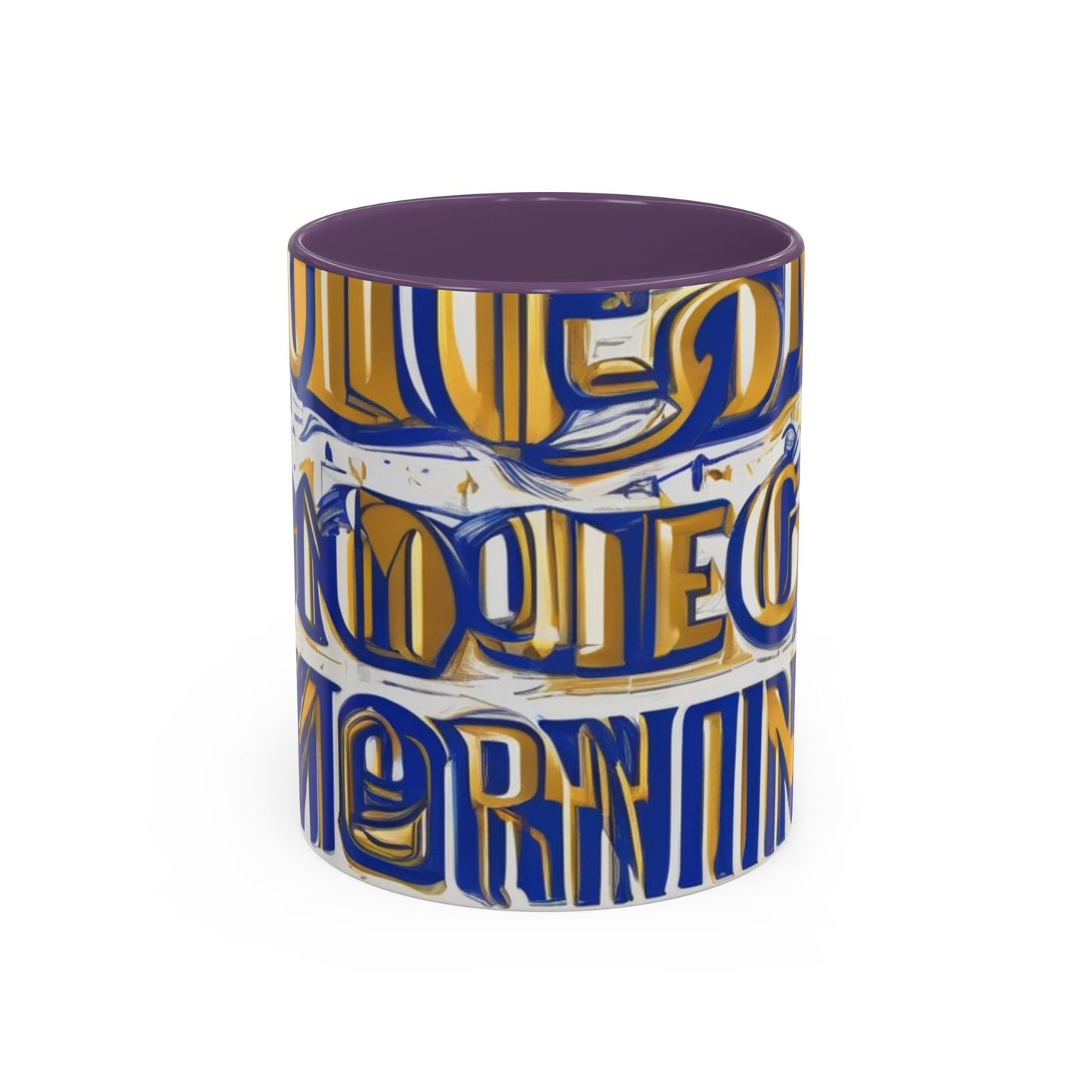 boostlete-am-crew-type-own-the-morning-outline-over-solid-vector-0429 — Accent Mug 11/15oz