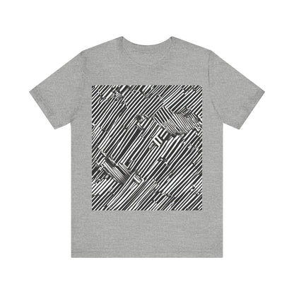 boostlete-mile-by-mile-pattern-barcode-monoline-0059 — Unisex Jersey Short Sleeve (B+C 3001)