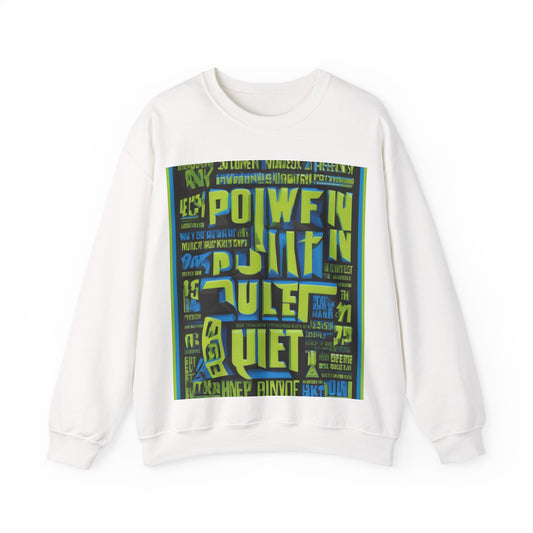boostlete-am-crew-type-power-in-quiet-arc-paper-1481 — Unisex Heavy Blend Crewneck (G18000)