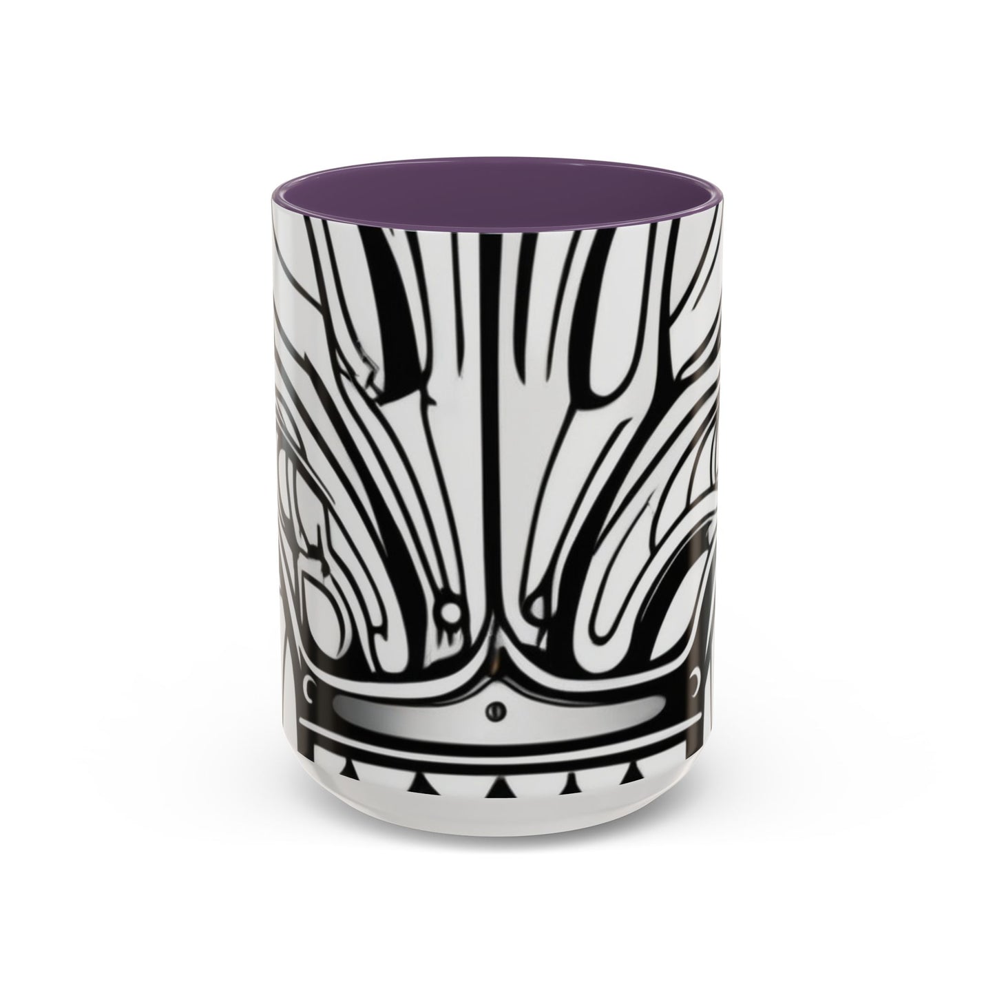 boostlete-boost-mode-icon-crown-offset-line-art-0190 — Accent Mug 11oz/15oz