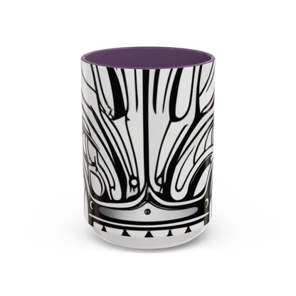 boostlete-boost-mode-icon-crown-offset-line-art-0190 — Accent Mug 11oz/15oz