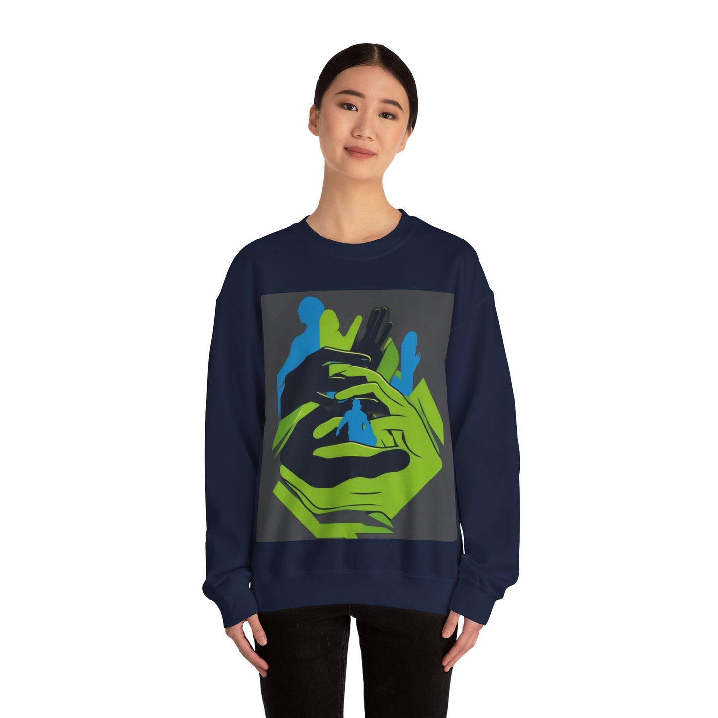 boostlete-mile-by-mile-scene-athlete-offset-modern-0824 — Unisex Heavy Blend Crewneck (G18000)