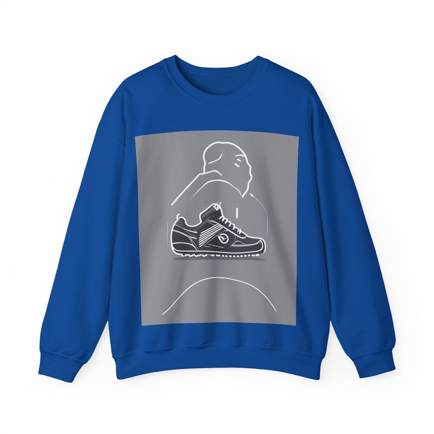 boostlete-boost-mode-icon-sneaker-offset-vector-0166 — Unisex Heavy Blend Crewneck Sweatshirt (Gildan)