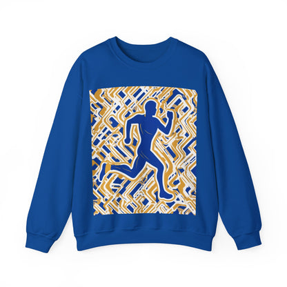 boostlete-pr-season-icon-runner-outline-industrial-0170 — Unisex Heavy Blend Crewneck Sweatshirt (Gildan)