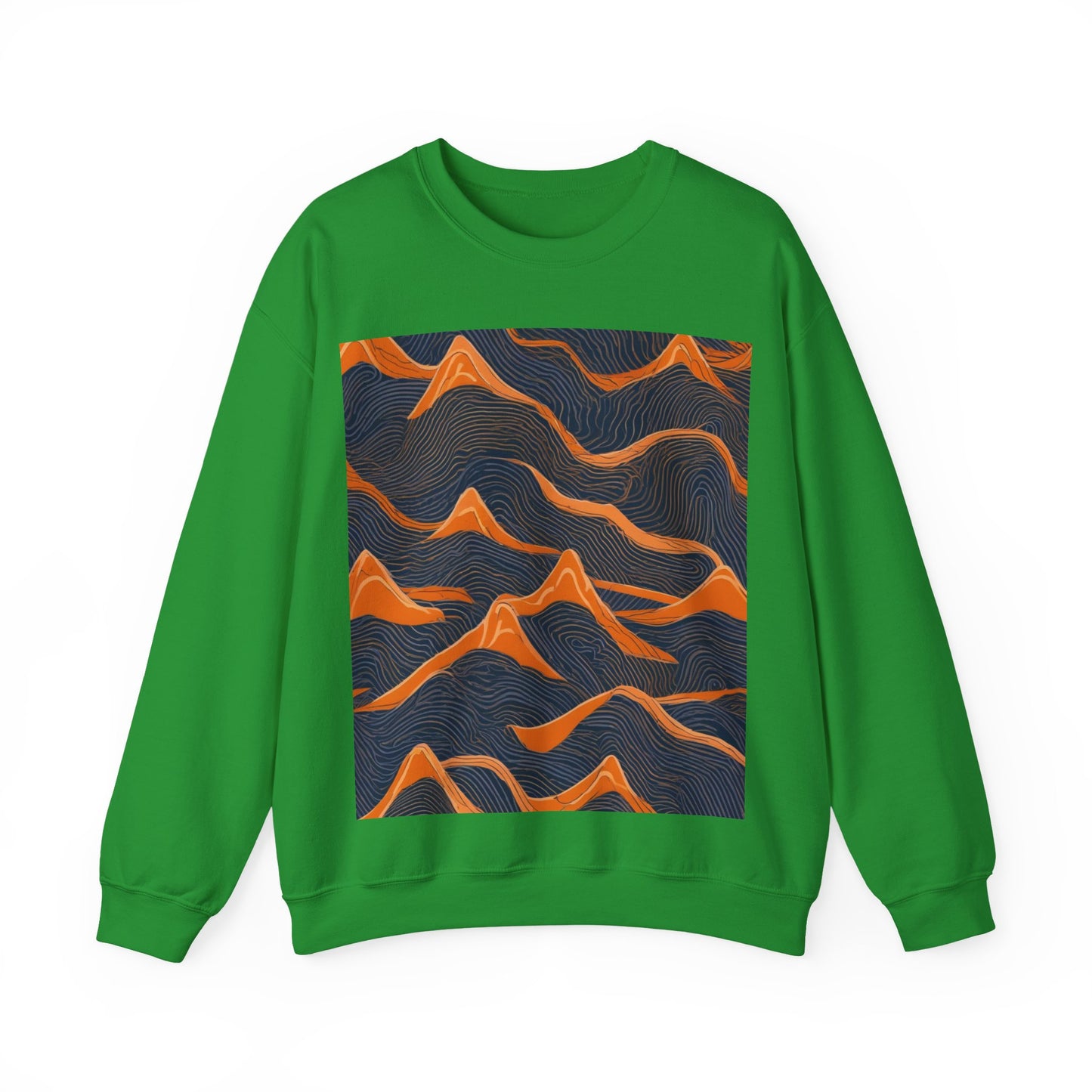 boostlete-boost-mode-pattern-topographic-engraved-0035 — Unisex Heavy Blend Crewneck Sweatshirt (Gildan)