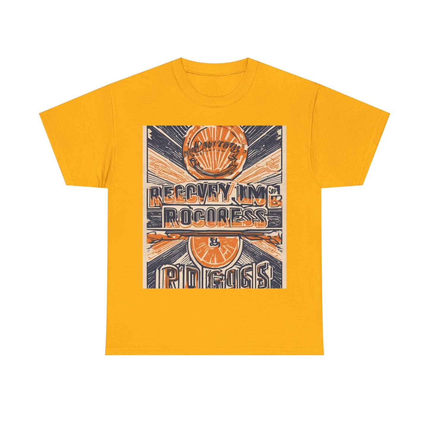 boostlete-boost-mode-type-recovery-progress-outline-over-solid-badge-0161 — Unisex Heavy Cotton Tee (Gildan 5000)