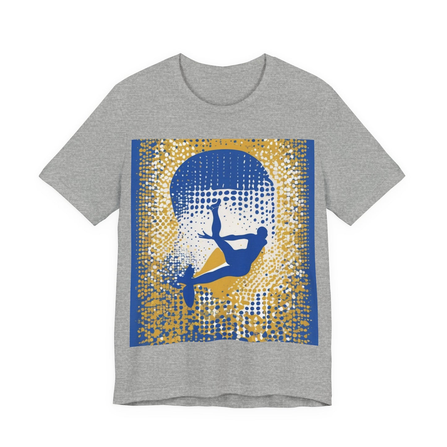 boostlete-field-day-icon-swimmer-halftone-paper-0246 — Unisex Jersey Short Sleeve (B+C 3001)