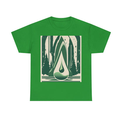 boostlete-quiet-power-icon-water-glitch-retro-0186 — Unisex Heavy Cotton Tee (Gildan 5000)