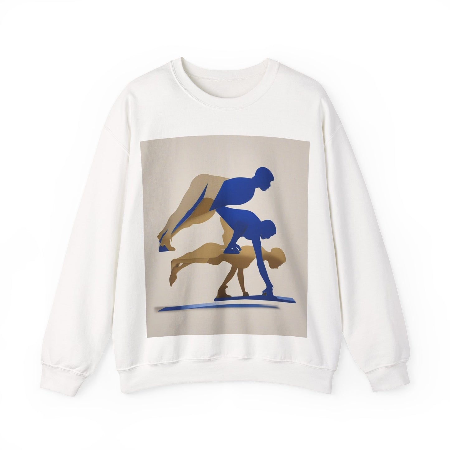 boostlete-mile-by-mile-scene-push-up-duotone-paper-0040 — Unisex Heavy Blend Crewneck Sweatshirt (Gildan)