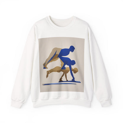 boostlete-mile-by-mile-scene-push-up-duotone-paper-0040 — Unisex Heavy Blend Crewneck Sweatshirt (Gildan)