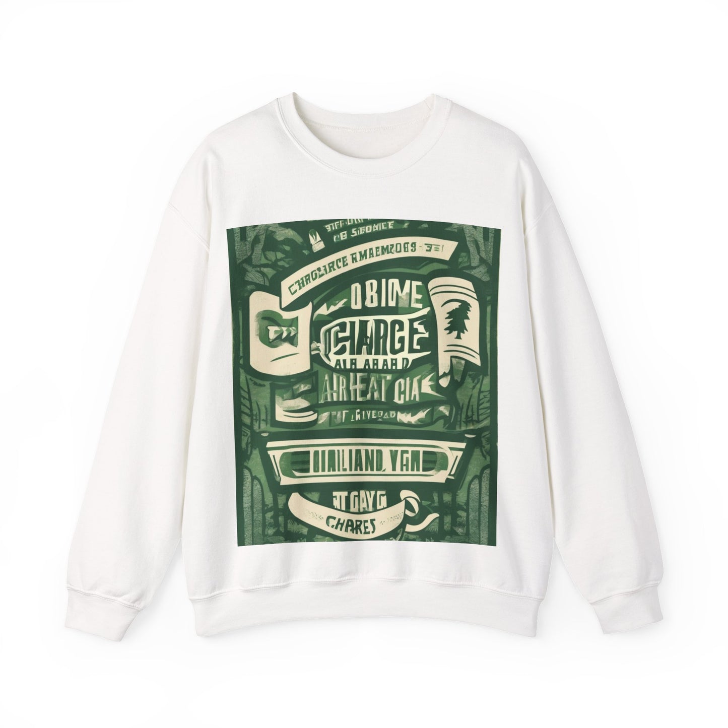 boostlete-am-crew-type-charge-ahead-banner-paper-0965 — Unisex Heavy Blend Crewneck (G18000)