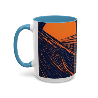 boostlete-rise-grind-icon-sunrise-speed-line-art-0202 — Accent Mug 11oz/15oz