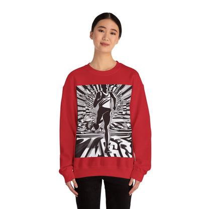 boostlete-field-day-scene-marathoner-3d-athletic-0116 — Unisex Heavy Blend Crewneck Sweatshirt (Gildan)