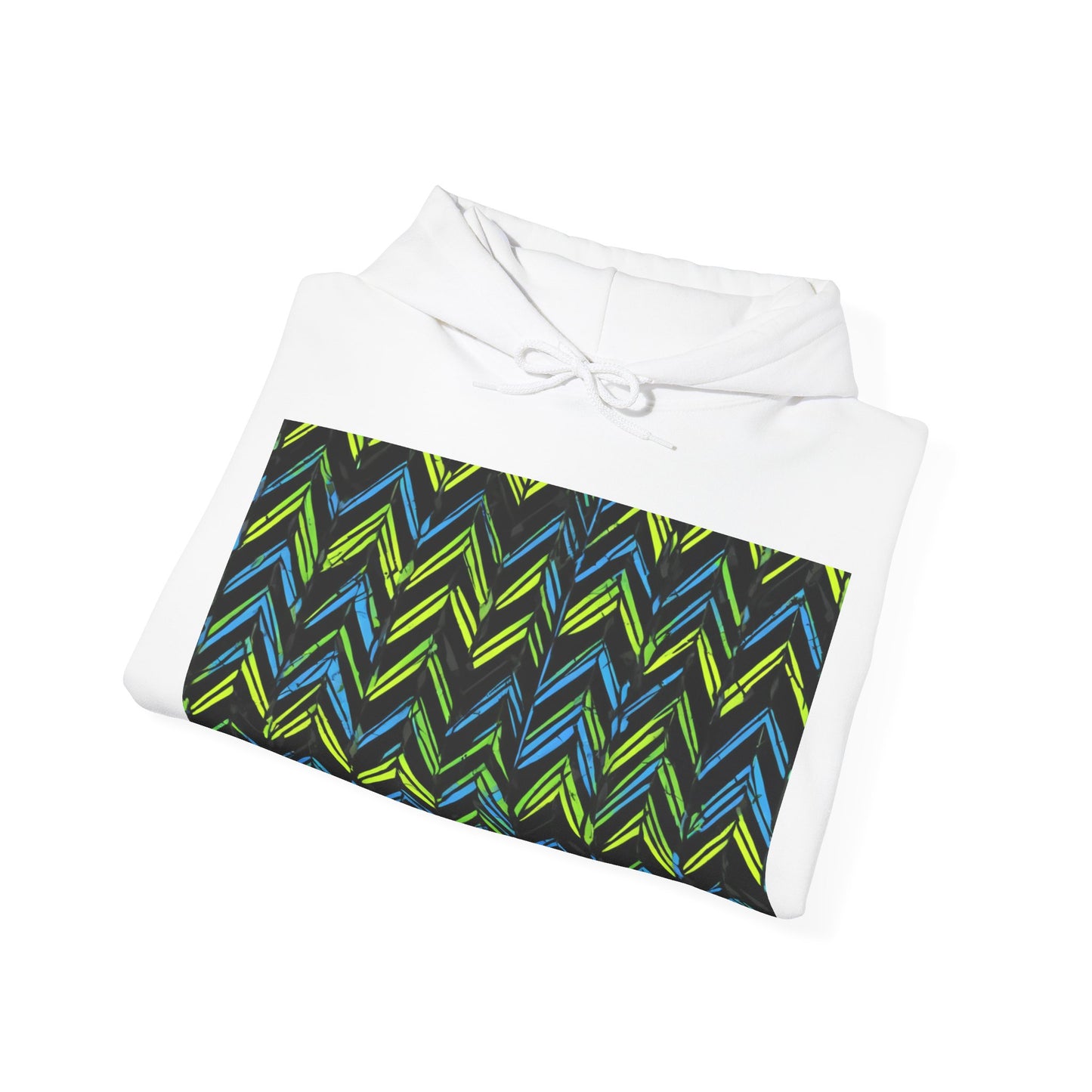 boostlete-mile-by-mile-pattern-chevron-monoline-0051 — Unisex Heavy Blend Hooded Sweatshirt (Gildan)