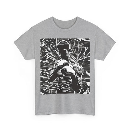 boostlete-boost-mode-scene-boxer-glitch-paper-0084 — Unisex Heavy Cotton Tee (Gildan 5000)