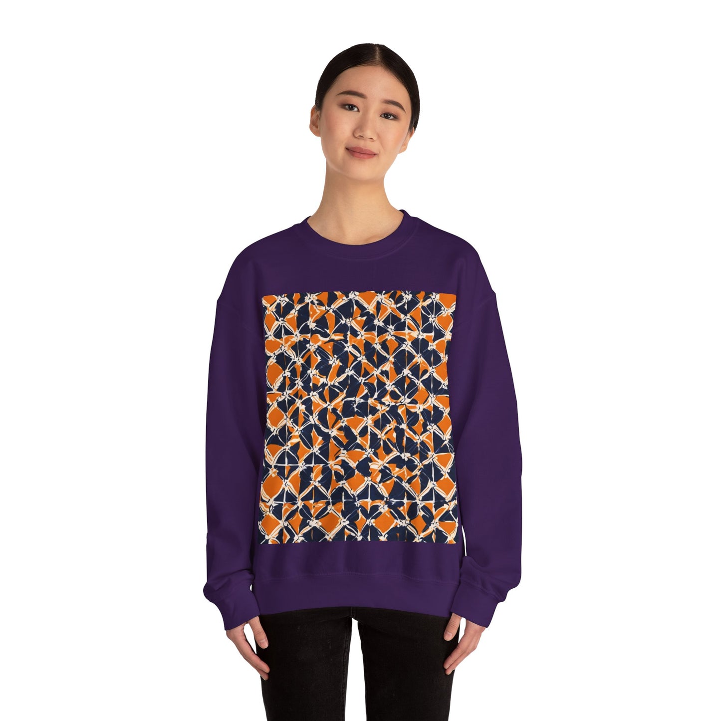 boostlete-headspace-pattern-plate-number-badge-0387 — Unisex Heavy Blend Crewneck (G18000)
