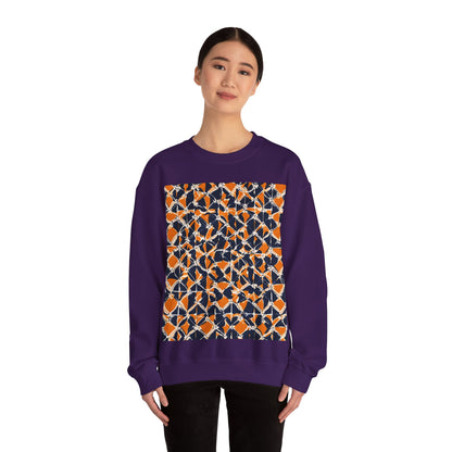 boostlete-headspace-pattern-plate-number-badge-0387 — Unisex Heavy Blend Crewneck (G18000)