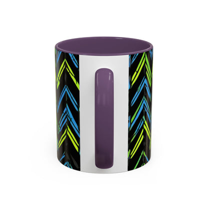 boostlete-mile-by-mile-pattern-chevron-monoline-0051 — Accent Mug 11oz/15oz