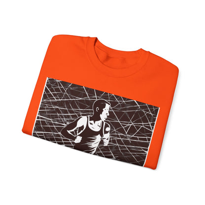 boostlete-headspace-scene-marathoner-speed-geometric-0816 — Unisex Heavy Blend Crewneck (G18000)