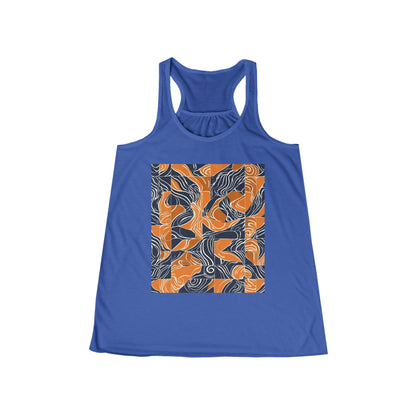 boostlete-rise-grind-pattern-sprint-vector-0207 — Women's Flowy Racerback Tank (B+C 8800)