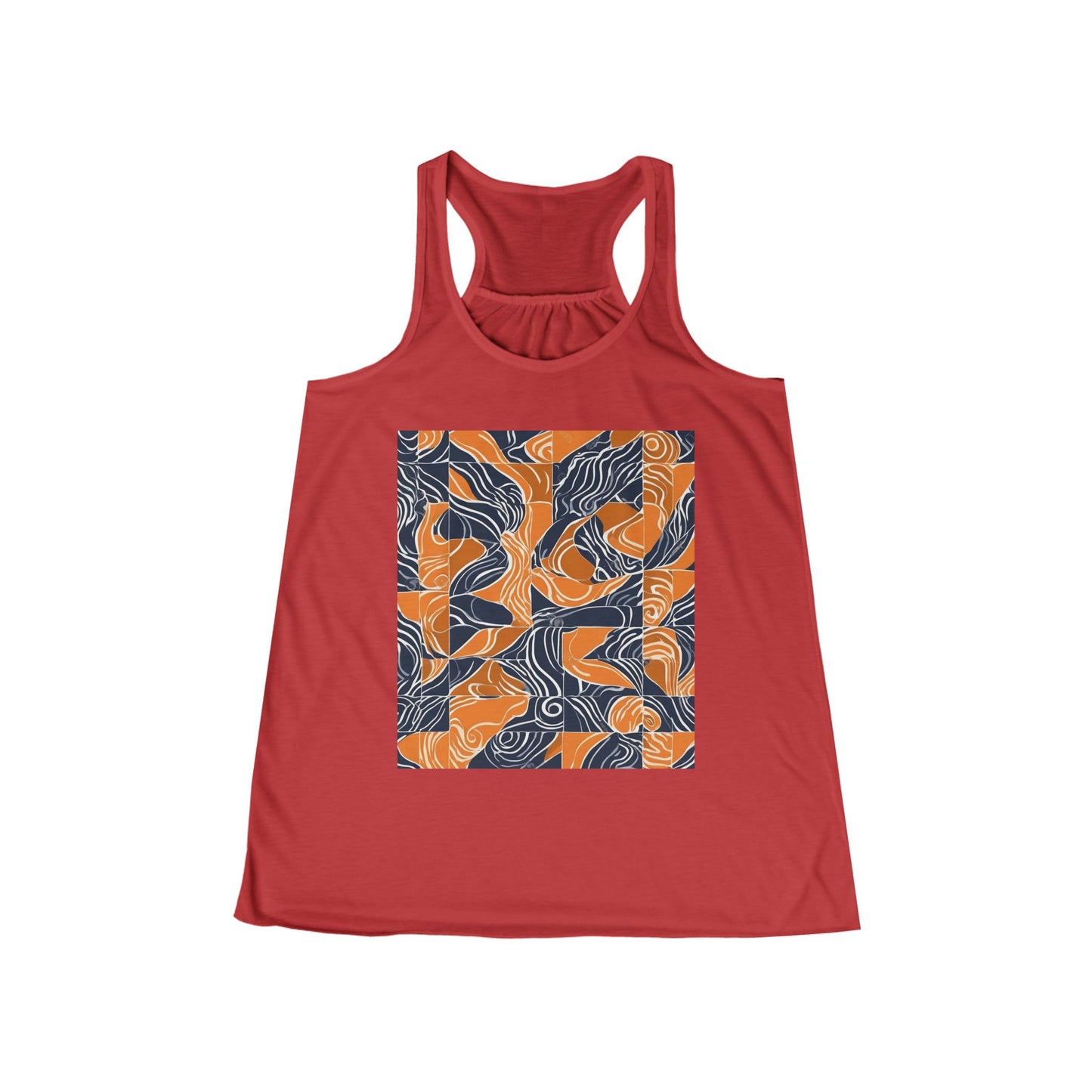 boostlete-rise-grind-pattern-sprint-vector-0207 — Women's Flowy Racerback Tank (B+C 8800)