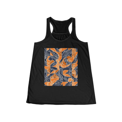 boostlete-rise-grind-pattern-sprint-vector-0207 — Women's Flowy Racerback Tank (B+C 8800)