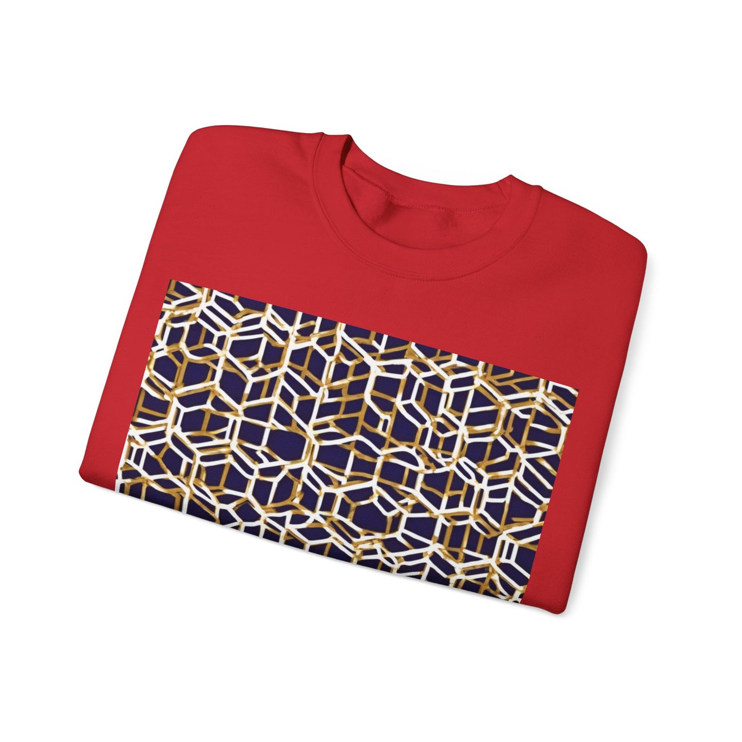 boostlete-am-crew-pattern-hex-industrial-0131 — Unisex Heavy Blend Crewneck Sweatshirt (Gildan)