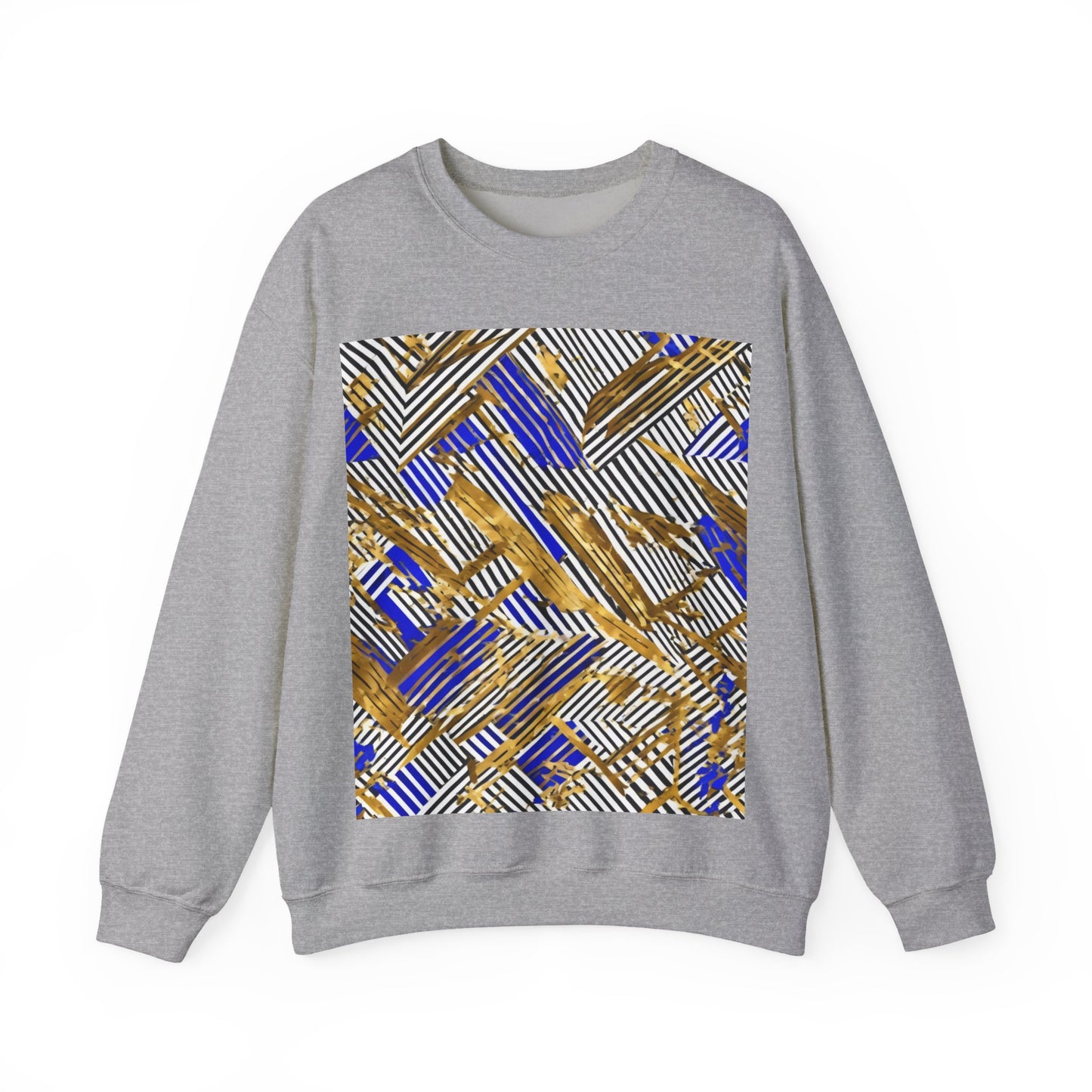 boostlete-boost-mode-pattern-diagonal-monoline-0015 — Unisex Heavy Blend Crewneck Sweatshirt (Gildan)