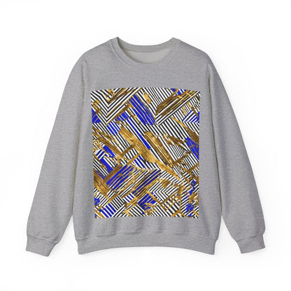 boostlete-boost-mode-pattern-diagonal-monoline-0015 — Unisex Heavy Blend Crewneck Sweatshirt (Gildan)