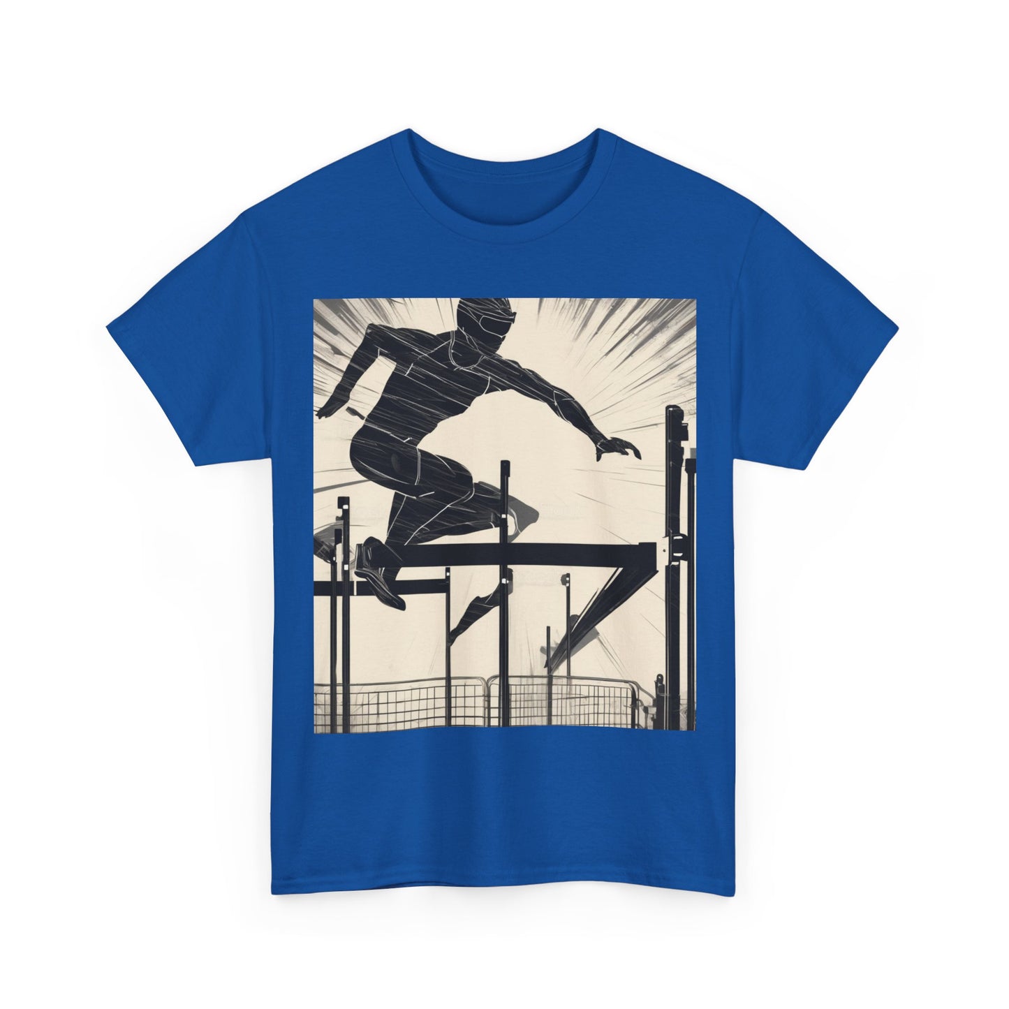 boostlete-iron-intent-scene-hurdler-speed-blueprint-0152 — Unisex Heavy Cotton Tee (Gildan 5000)