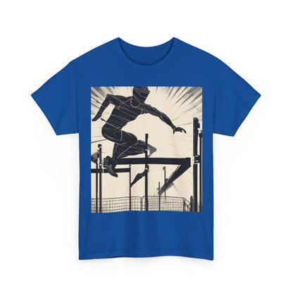 boostlete-iron-intent-scene-hurdler-speed-blueprint-0152 — Unisex Heavy Cotton Tee (Gildan 5000)