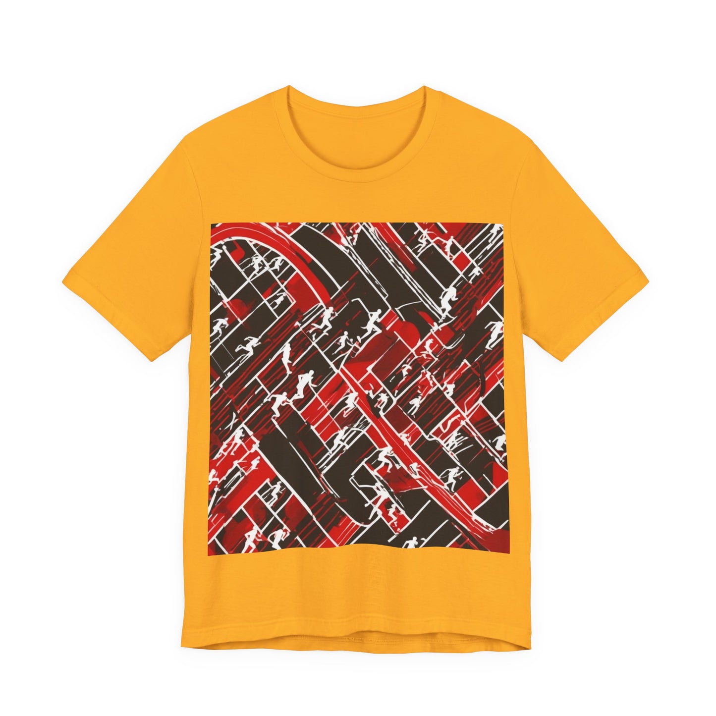 boostlete-pr-season-scene-marathoner-outline-modern-0124 — Unisex Jersey Short Sleeve (B+C 3001)