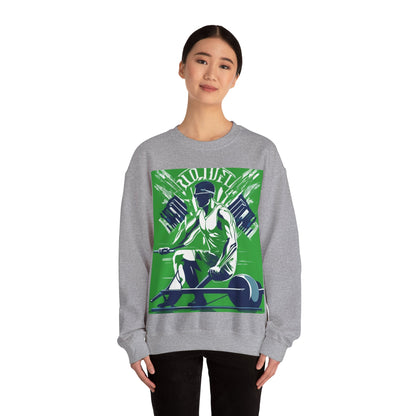 boostlete-am-crew-scene-rower-grainy-bold-0172 — Unisex Heavy Blend Crewneck Sweatshirt (Gildan)