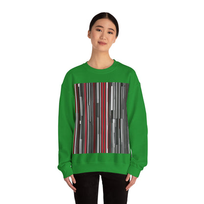 boostlete-am-crew-pattern-barcode-athletic-0911 — Unisex Heavy Blend Crewneck (G18000)