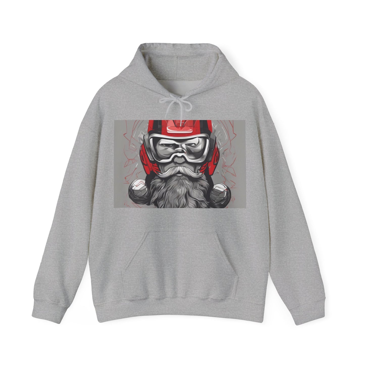 boostlete-pr-season-type-calm-is-a-superpower-outline-over-solid-isometric-0413 — Unisex Heavy Blend Hooded Sweatshirt (Gildan)