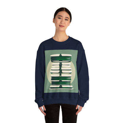 boostlete-recovery-progress-icon-barbell-glitch-vector-1746 — Unisex Heavy Blend Crewneck (G18000)