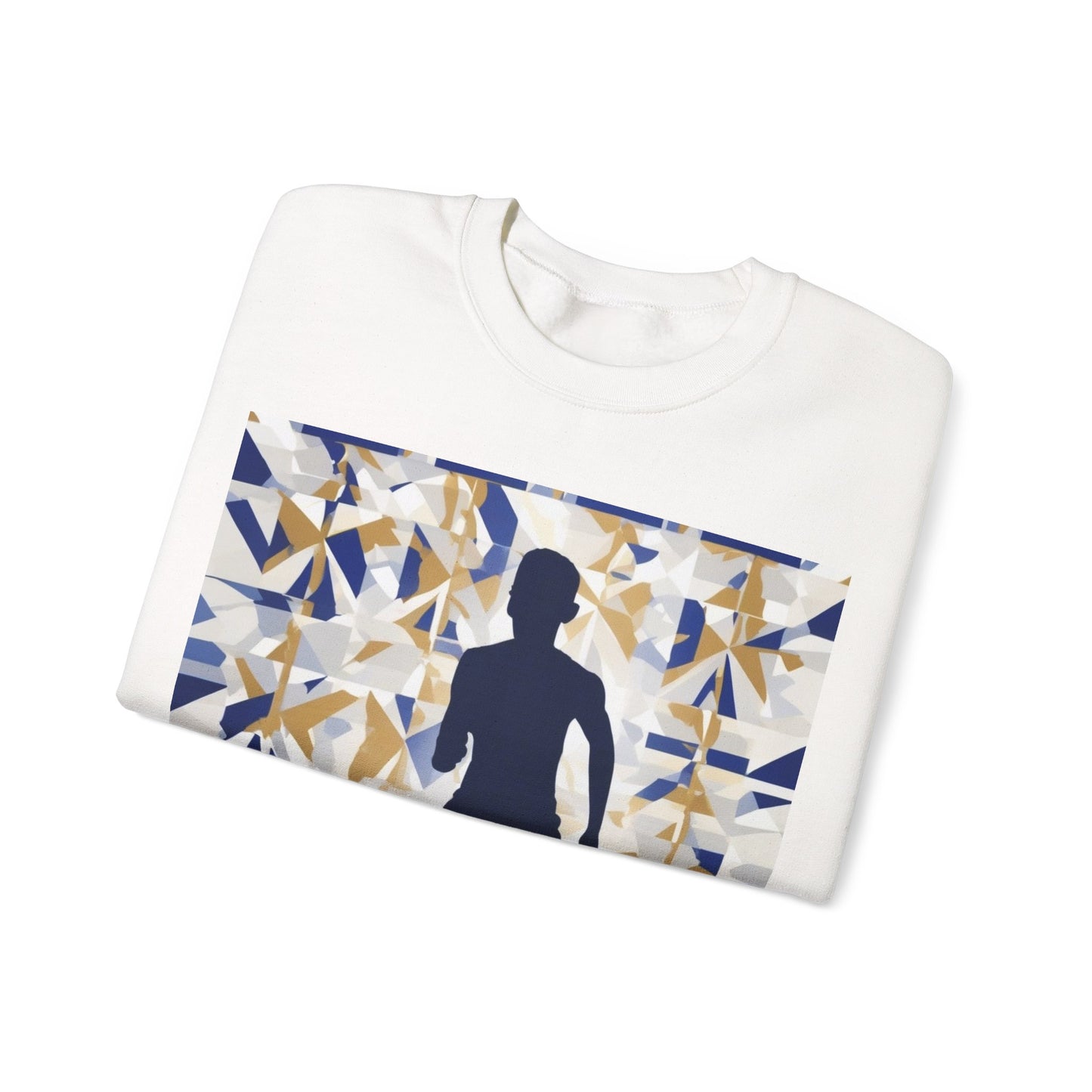 boostlete-recovery-progress-scene-marathoner-matte-geometric-0448 — Unisex Heavy Blend Crewneck Sweatshirt (Gildan)