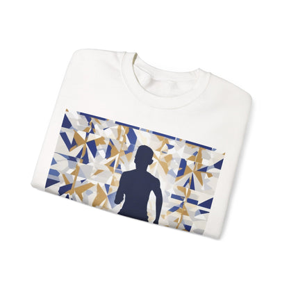 boostlete-recovery-progress-scene-marathoner-matte-geometric-0448 — Unisex Heavy Blend Crewneck Sweatshirt (Gildan)