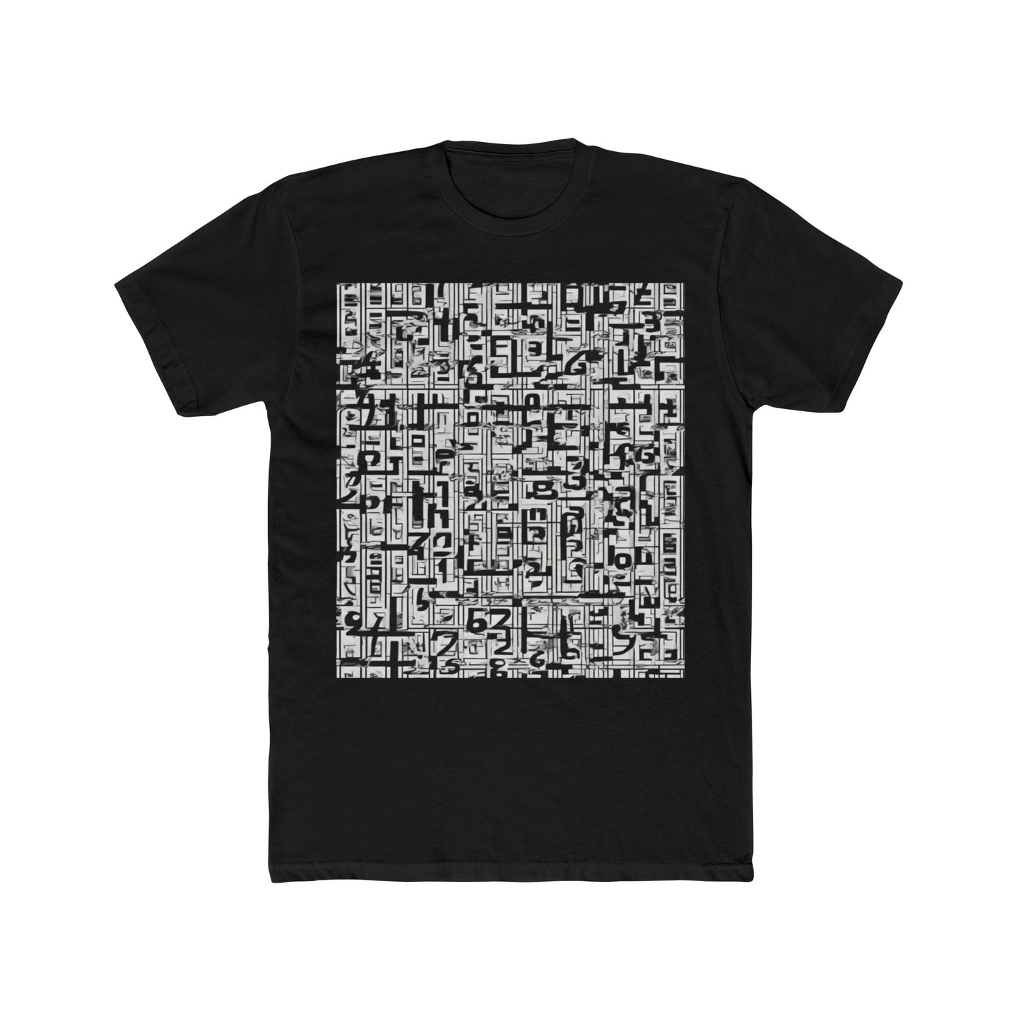 boostlete-boost-mode-pattern-plate-number-engraved-0103 — Unisex Cotton Crew Tee (NL 3600)